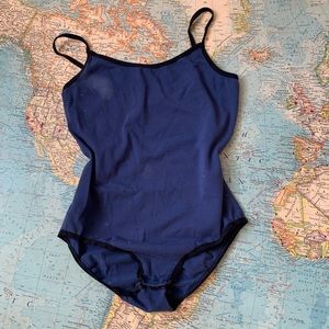 Navy blue dance leotard